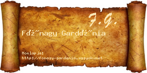 Fónagy Gardénia névjegykártya
